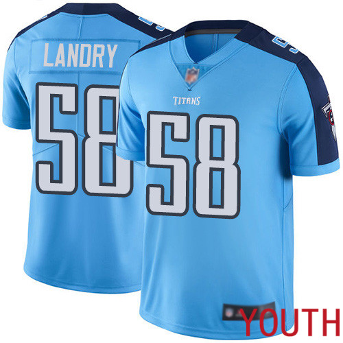 Tennessee Titans Limited Light Blue Youth Harold Landry Jersey NFL Football 58 Rush Vapor Untouchable